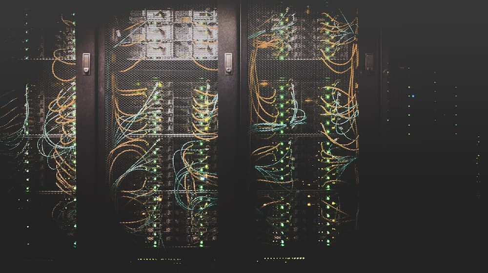 Server racks in a data center